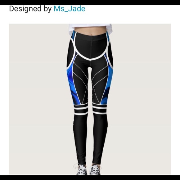 🛎 Personalize Sporty Geometric Marble Leggings - Picture 2 of 5